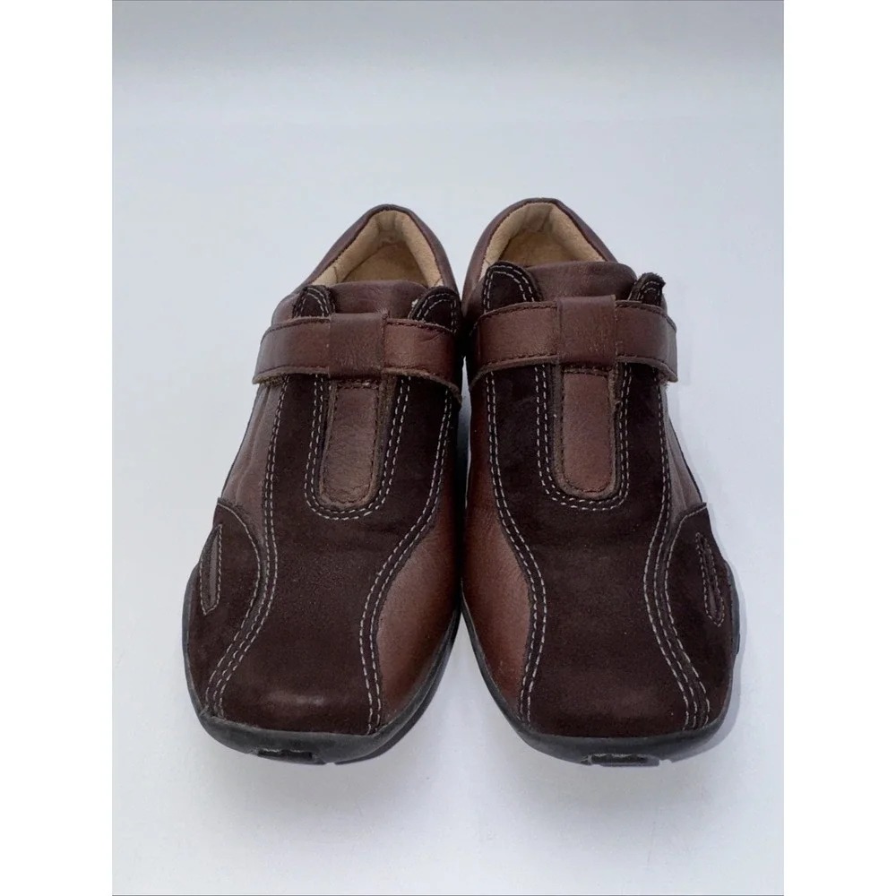 NATURALIZER 'Frasier' Carlo Brown Suede Leather Comfort Oxford Strap Flats 4.5 M